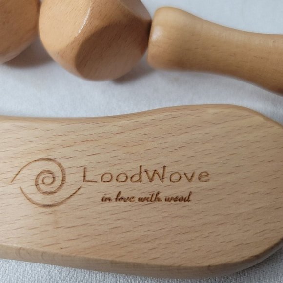 LoodWove Wood Therapy Massage Tools Premium 4-in-1 Set - Picture 2 of 4